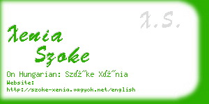 xenia szoke business card